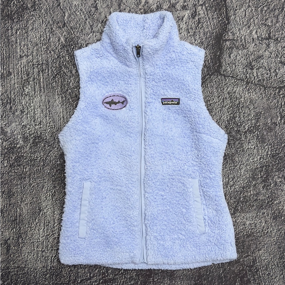 Patagonia Women’s Los Gatos Full-Zip Fleece Vest Size Small Pale Blue/Purple